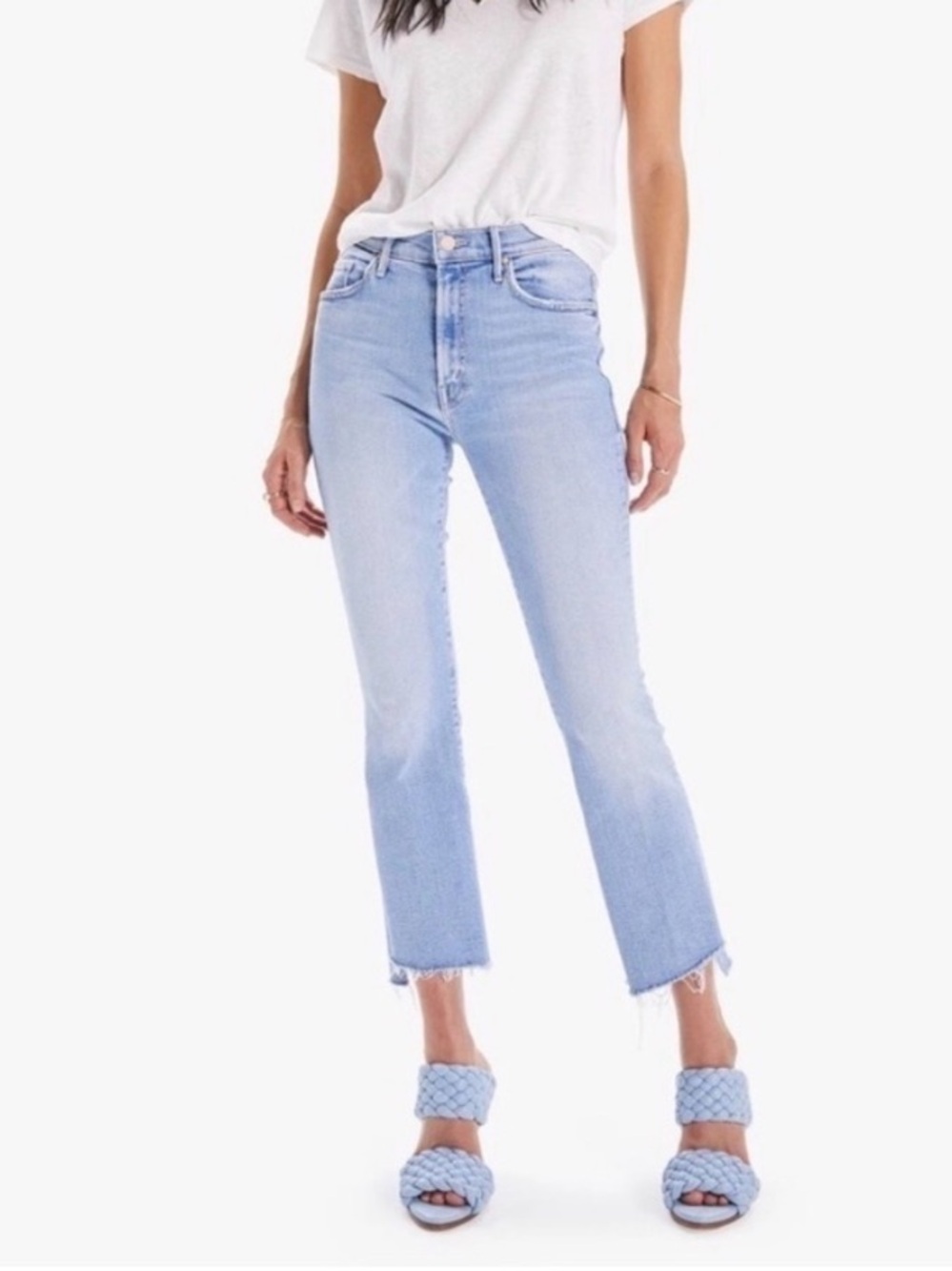 Mother the Insider Crop Step Fray Jeans in Limited Edition Size 31
